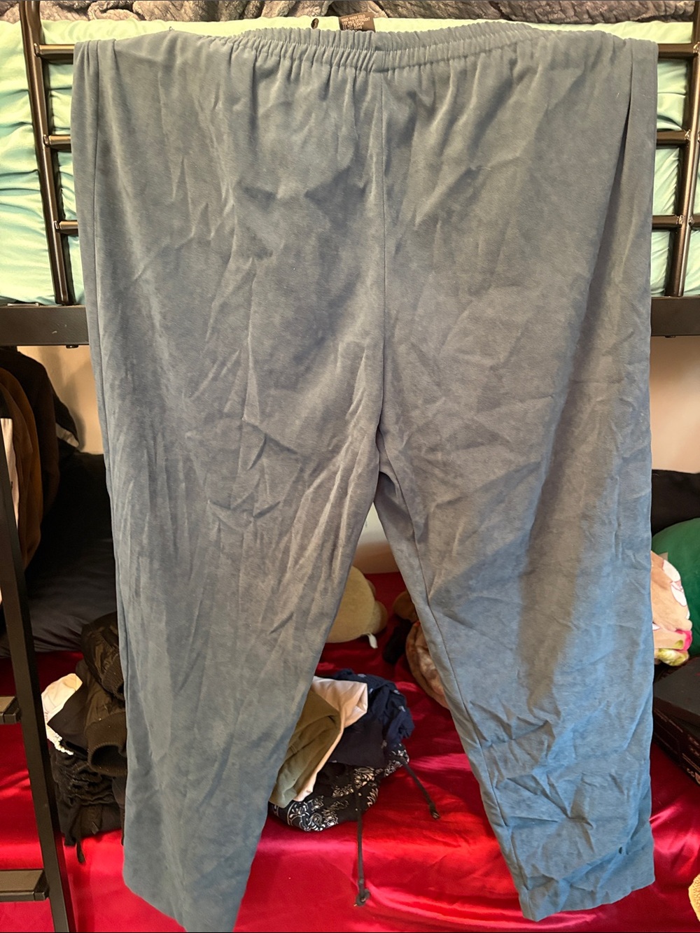 Men's Elastic-Waist Blue Lounge Pants
